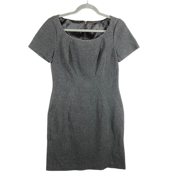 Tahari Gray Knit Sheat Career / Work Dress Size Small - Picture 1 of 11